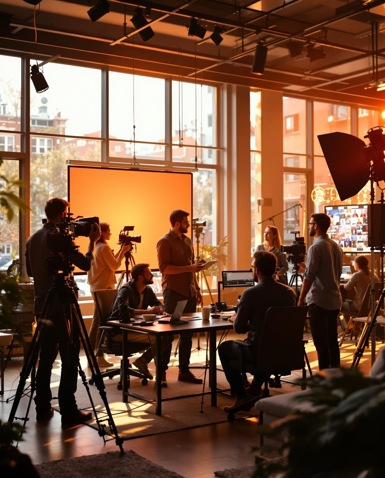 兔六影院团队工作场景